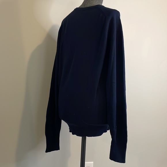 BURBERRY 100% pure lambswool sweater navy blue - Picture 4 of 8